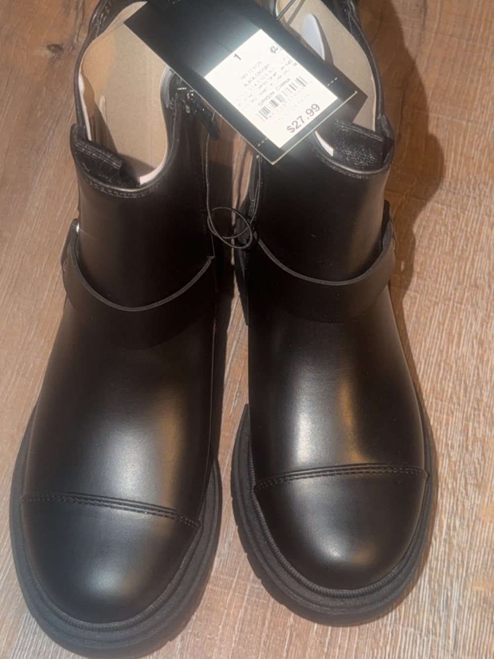 art class Black Girls' Strap Chelsea Boots